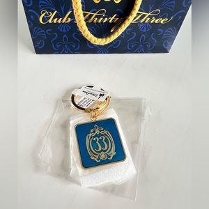 Disney Club 33 Thirty-Three Keychain & Gift Bag NWT